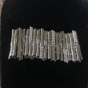 Vintage Sterling Silver bracelet with crystals.